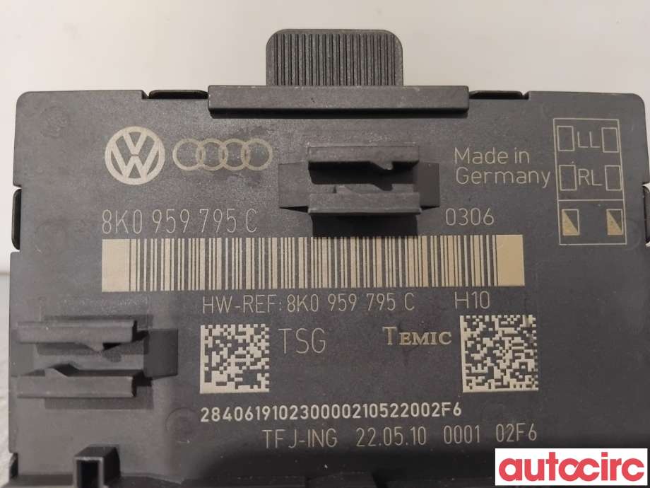 Styreenhet dør venstre foran til Audi A4 2007-2014 (Type IV) (B8) (B8) (AUDI|8K0959795C|)