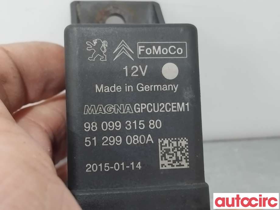 Rele gløde til Ford Transit Connect 2013-2018 Type II, Fase 1  (FORD|1865194|51299080A|9809931580)
