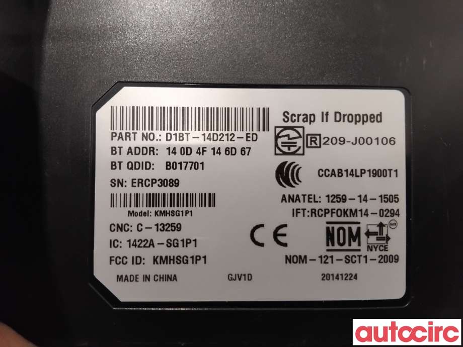 Styreenhet diverse til Ford Transit Connect 2013-2018 Type II, Fase 1  (FORD|2117587||D1BT-14D212-ED)