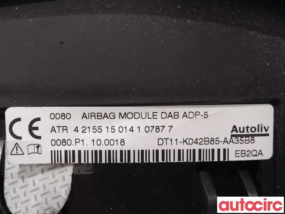 Airbag rattpute til Ford Transit Connect 2013-2018 Type II, Fase 1  (FORD|1810758||DT11-K042B85-AA35B8)