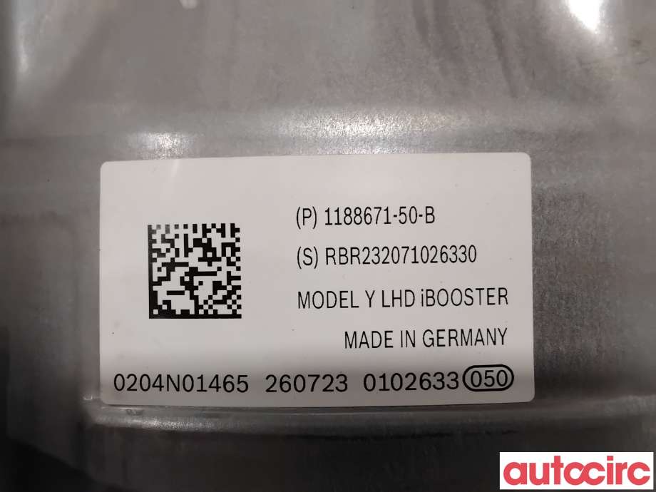 Bremsekraft-forsterker til Tesla Model Y 2021-2024 (Type I) (TESLA|1188671-50-B|0204N01465)