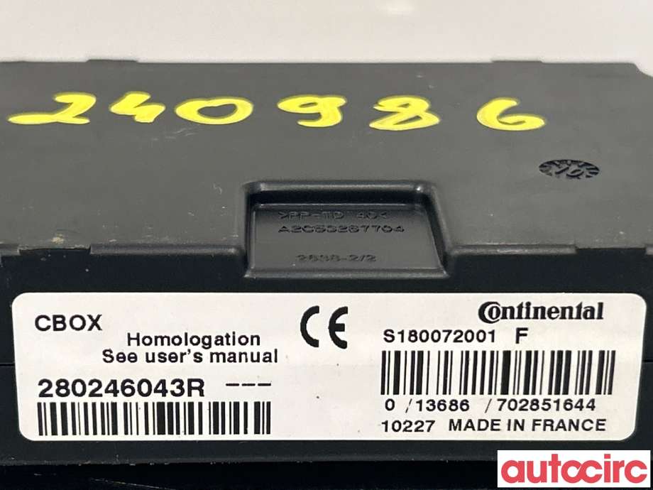 Styreenhet bluetooth til Renault Megane 2009-2016 Type III  (RENAULT|280246043R)