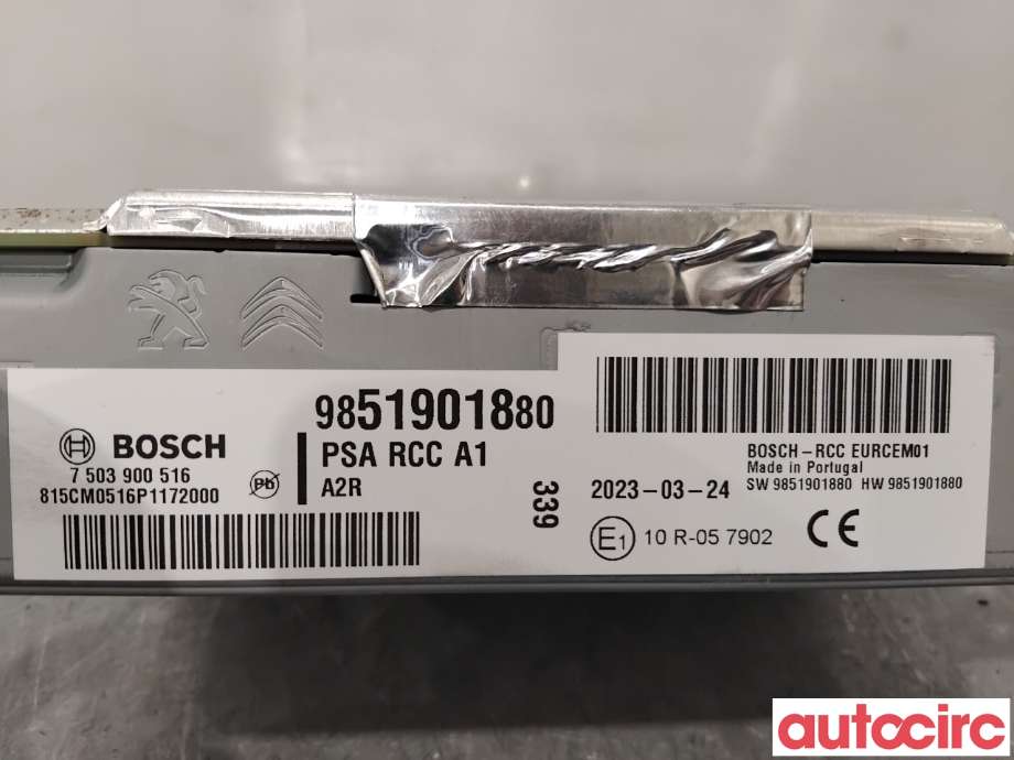Bilstereo til Citroën Berlingo 2019-->> (Type III)  (CITROEN|1687876080|9851901880)