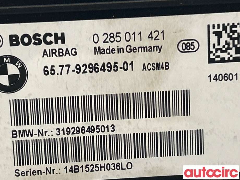 Airbag elektronikk til BMW 3-Serie 2012-2018 (F30/F31/F34) (F30/F31/F34) (BMW|65779461919)