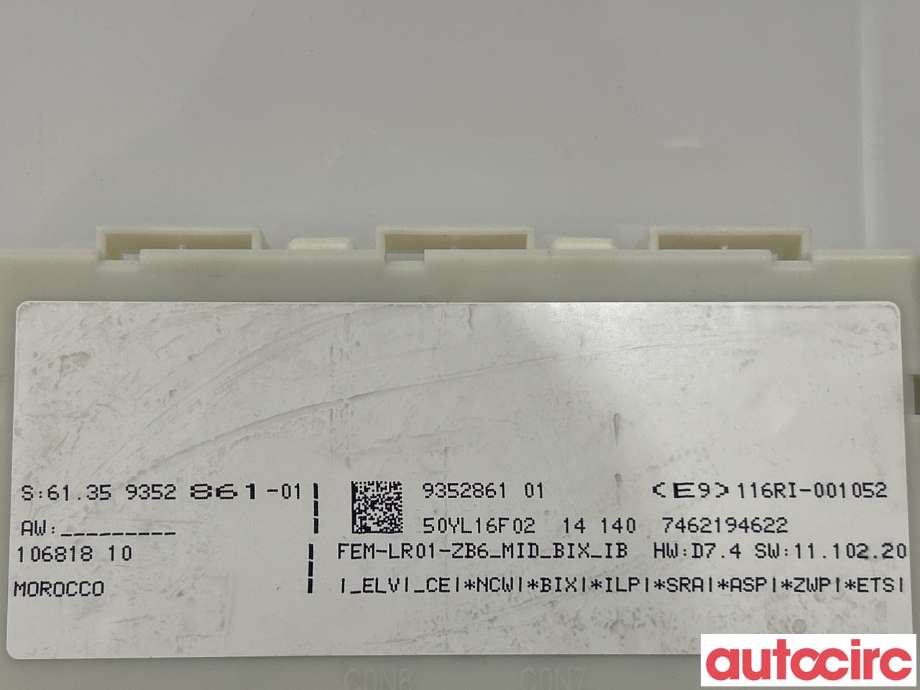 Styreenhet diverse til BMW 3-Serie 2012-2018 (F30/F31/F34) (F30/F31/F34) (BMW|61355A7FB57)