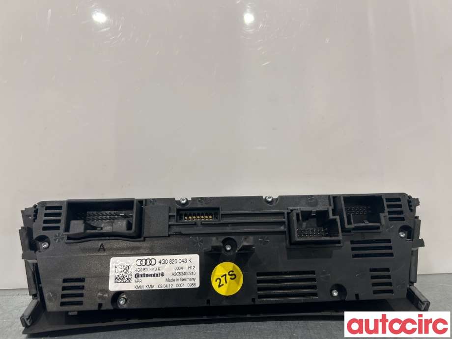 Varmeapparat betjening til Audi A6 2011-2014 (Type IV, Fase 1) (C7) (C7) (AUDI|4G0820043K)