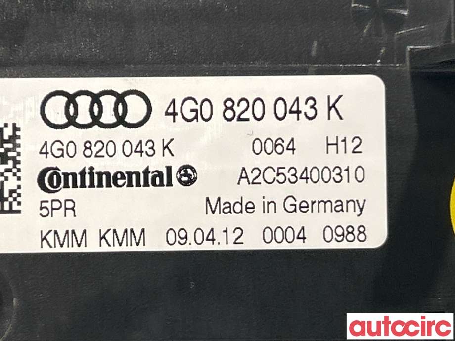 Varmeapparat betjening til Audi A6 2011-2014 (Type IV, Fase 1) (C7) (C7) (AUDI|4G0820043K)