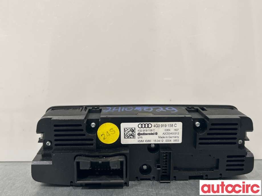 Varmeapparat betjening til Audi A6 2011-2014 (Type IV, Fase 1) (C7) (C7) (AUDI|4G0919158C)