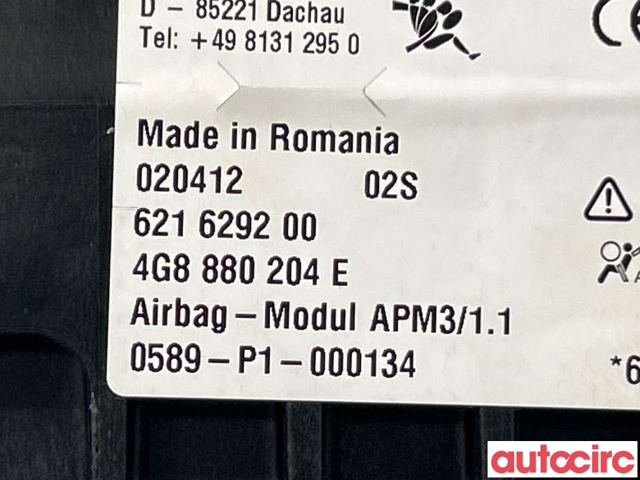 Airbag passasjer til Audi A6 2011-2014 (Type IV, Fase 1) (C7) (C7) (AUDI|4G8880204E)