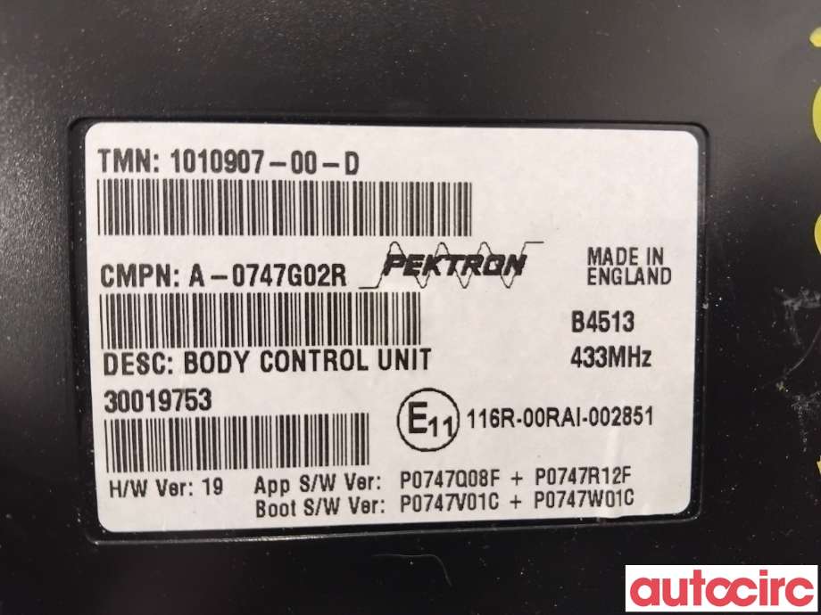 Styreenhet diverse til Tesla Model S 2013-2016 (Fase 1)  (TESLA|1010907-00-G||1010907-00-D)