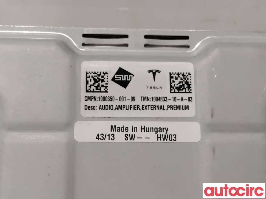Bilstereo forsterker til Tesla Model S 2013-2016 (Fase 1)  (TESLA|1004833-10-A|)