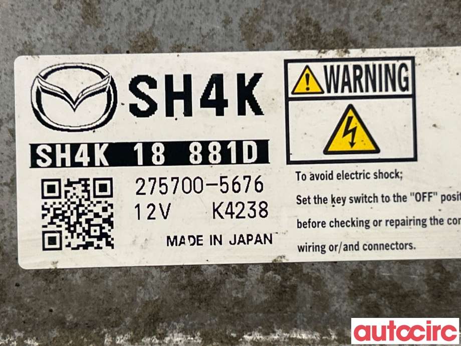 Styreenhet motor til Mazda 6 2013-2015 (Type III, Fase 1) (MAZDA|SH4K-18-881D)