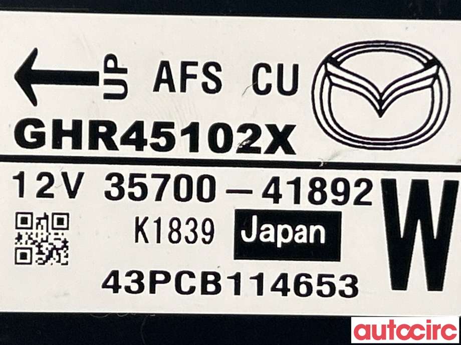 Styreenhet diverse til Mazda 6 2013-2015 (Type III, Fase 1)  (MAZDA|GHR4-51-02X)