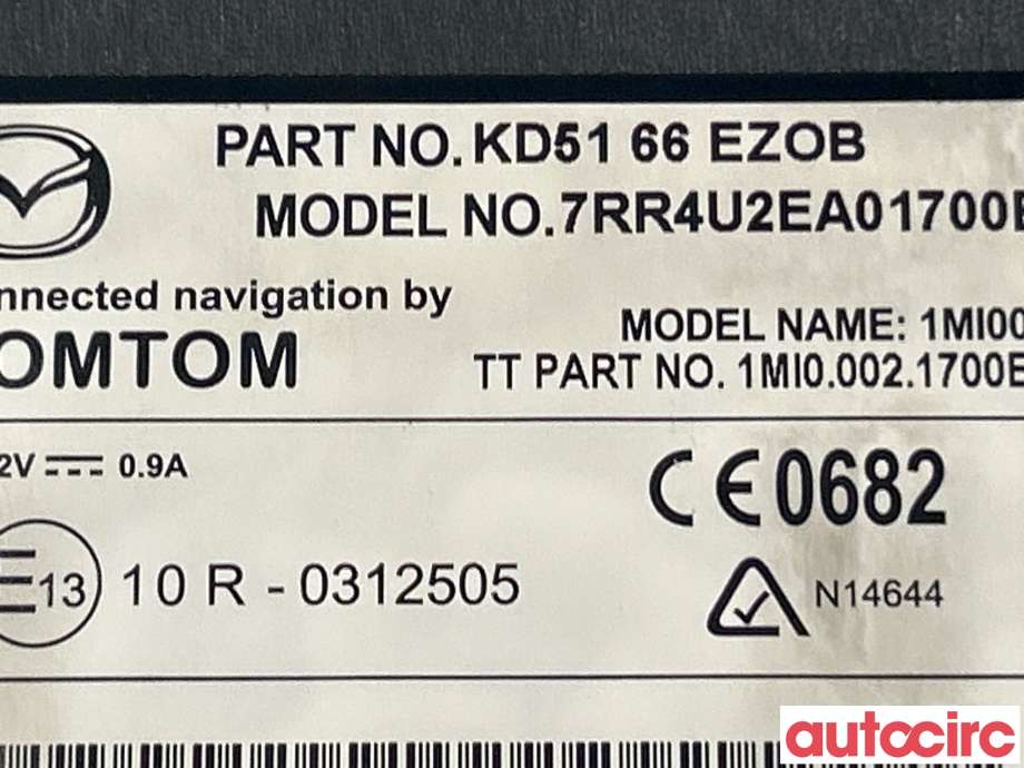 Styreenhet DAB til Mazda 6 2013-2015 (Type III, Fase 1)  (MAZDA|KD5166EZ0B)