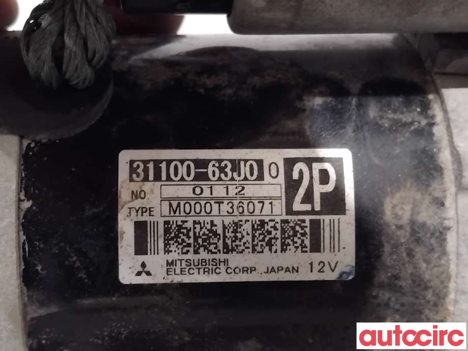 Starter diesel til Suzuki SX4 2009-2013 (Type I, Fase 2)  (SUZUKI|31100-63J00|M000T36071)