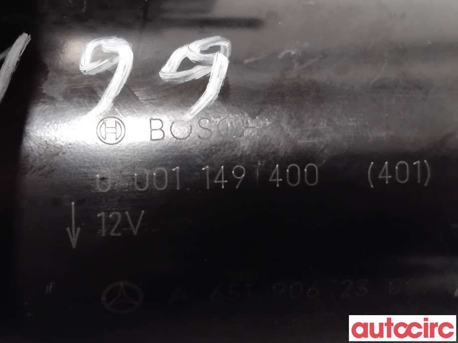 Starter diesel til Mercedes C-Klasse 2011-2014 (Fase 2) (W204) (W204) (MERCEDES|A6519062800|0001149400|A6519062300)