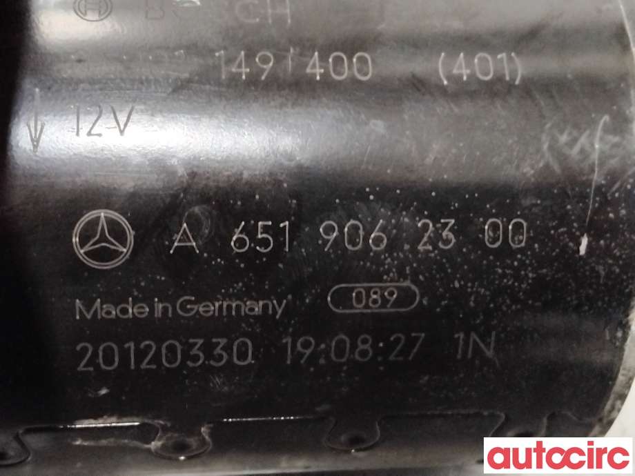 Starter diesel til Mercedes C-Klasse 2011-2014 (Fase 2) (W204) (W204) (MERCEDES|A6519062800|0001149400|A6519062300)