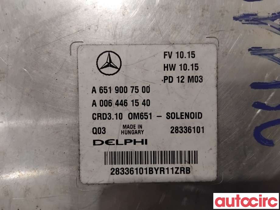 Styreenhet motor til Mercedes C-Klasse 2011-2014 (Fase 2) (W204) (W204) (MERCEDES|A6519007500|28336101)