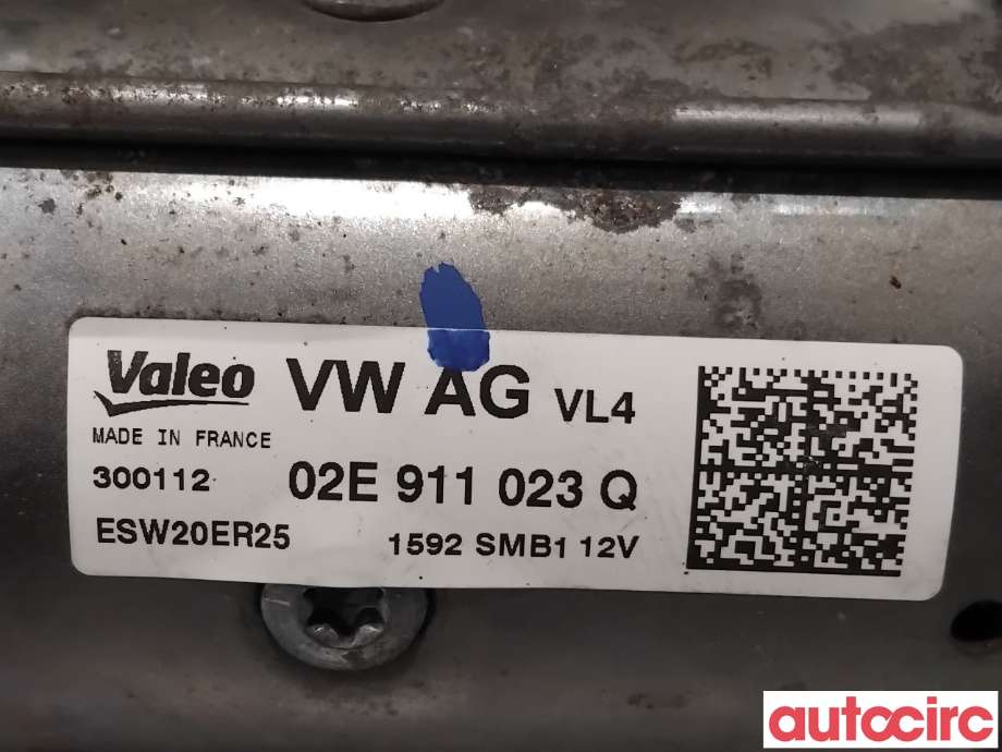 Starter diesel til VW Passat 2011-2015 (B7) (B7) (VOLKSWAGEN|02E911023QX|ESW20ER25|02E911023Q)