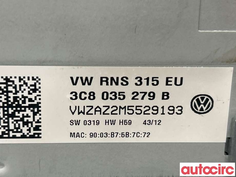 Bilstereo navigasjon til VW Passat 2011-2015 (B7) (B7) (VOLKSWAGEN|3C8035279X||3C8035279B)