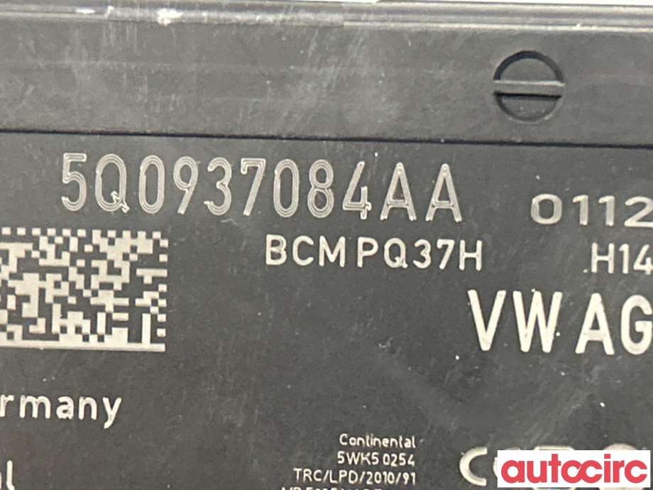 Styreenhet comfort (BCM) til Audi A3 2012-2016 (Type III, Fase 1) (AUDI|5Q0 937 084 AA)