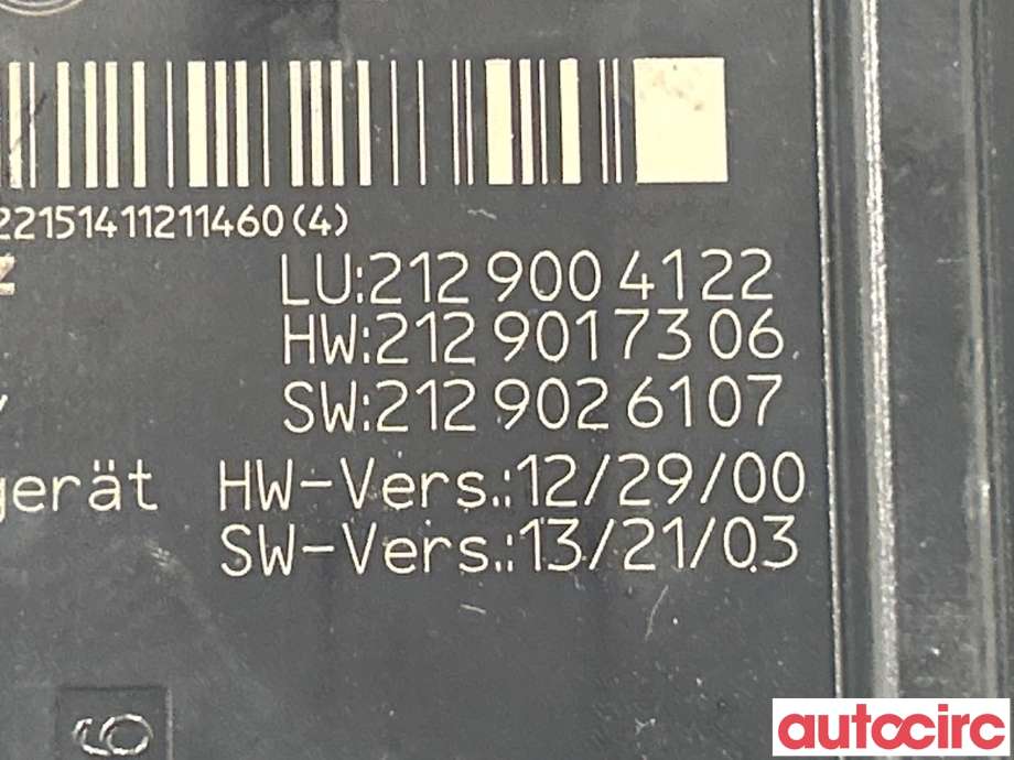 Styreenhet comfort (BCM) til Mercedes E-Klasse 2013-2016 (Fase 2) (W212) (W212) (MERCEDES|A2129004122)