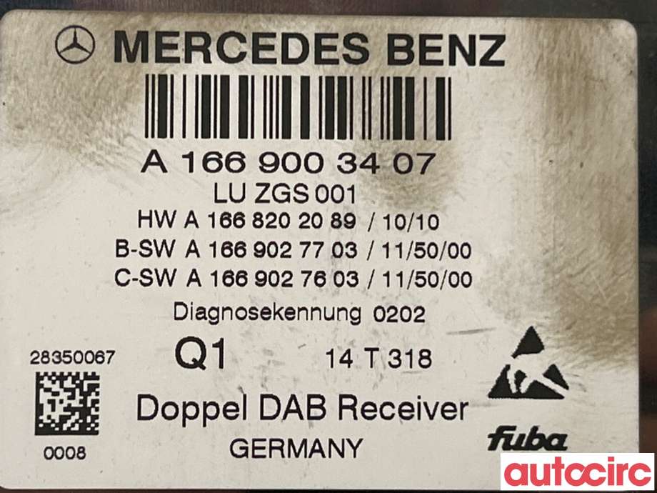 Bilstereo diverse til Mercedes E-Klasse 2013-2016 (Fase 2) (W212) (W212) (MERCEDES|A1669003407)