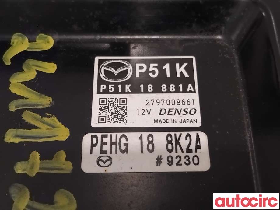 Styreenhet motor til Mazda 3 2013-2016 (Type III, Fase 1)  (MAZDA|P51K-18-881A|2797008661|P51K18881A)