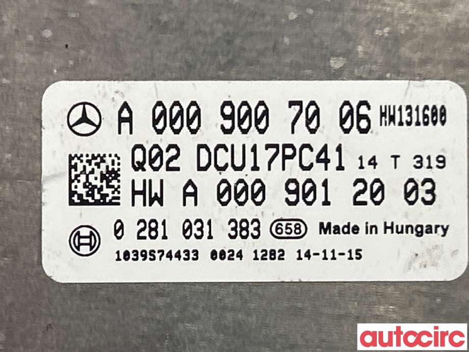 Styreenhet diverse til Mercedes E-Klasse 2013-2016 (Fase 2) (W212) (W212) (MERCEDES|A0009007006)