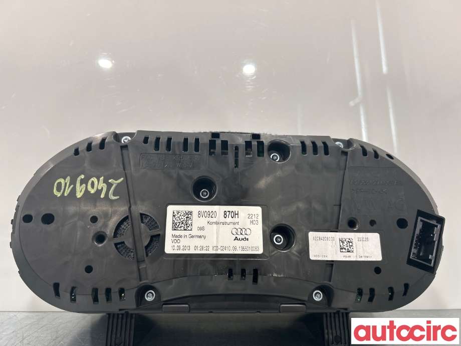Instrumentpanel til Audi A3 2012-2016 (Type III, Fase 1)  (AUDI|8V0920870H)