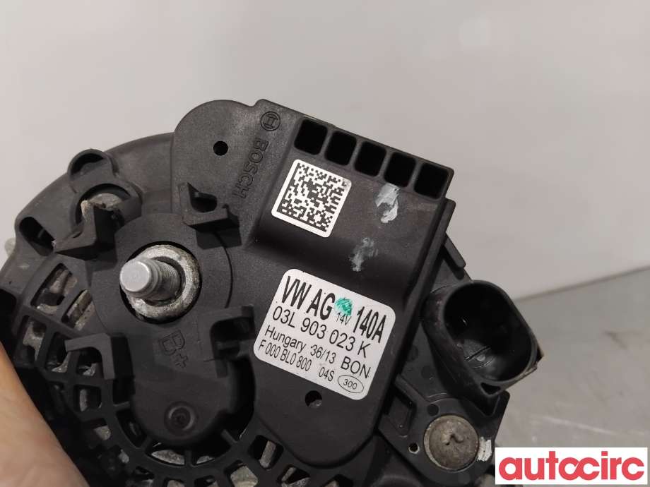 Dynamo til Audi A3 2012-2016 (Type III, Fase 1)  (AUDI|03L903023KX|F000BL0800|04L903024SX)
