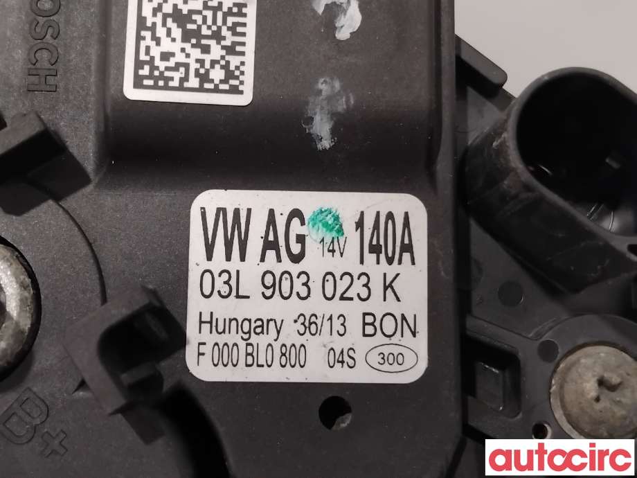 Dynamo til Audi A3 2012-2016 (Type III, Fase 1)  (AUDI|03L903023KX|F000BL0800|04L903024SX)