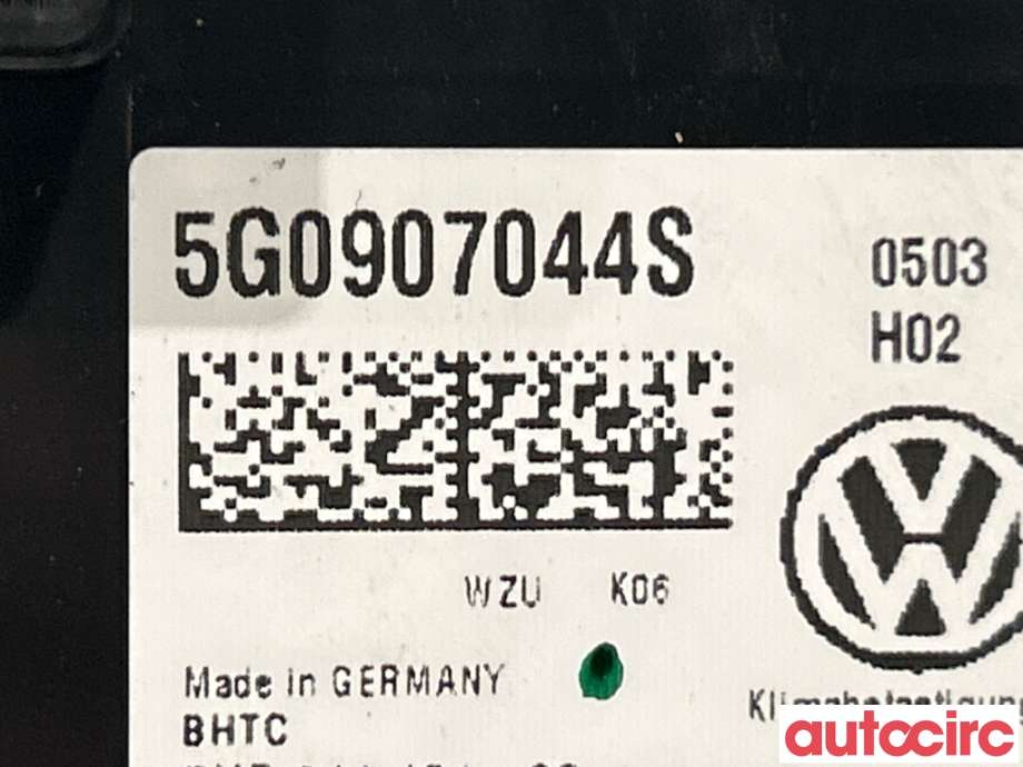 Varmeapparat betjening til VW Golf VII 2012-2017 (Fase 1)  (VOLKSWAGEN|5G0907044BE|5HB011181-22|5G0907044EC)