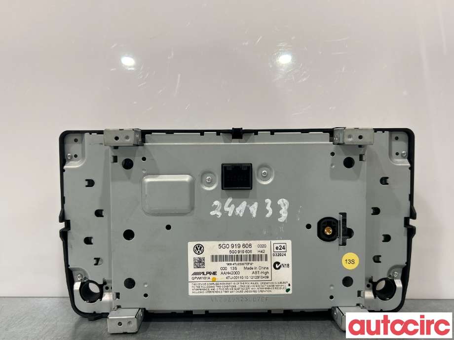 Multimedia display (MCU - Media Controller Unit) til VW Golf VII 2012-2017 (Fase 1)  (VOLKSWAGEN|5G0919606|QFVW101A)