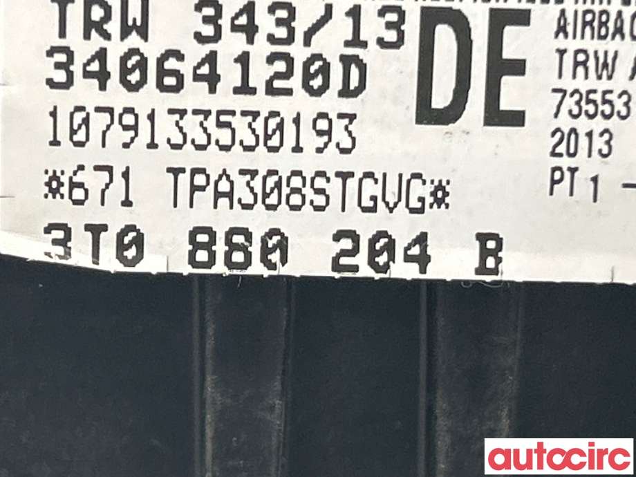 Airbag passasjer til Škoda Superb 2008-2015 (Type II)  (SKODA|3T0880204B)