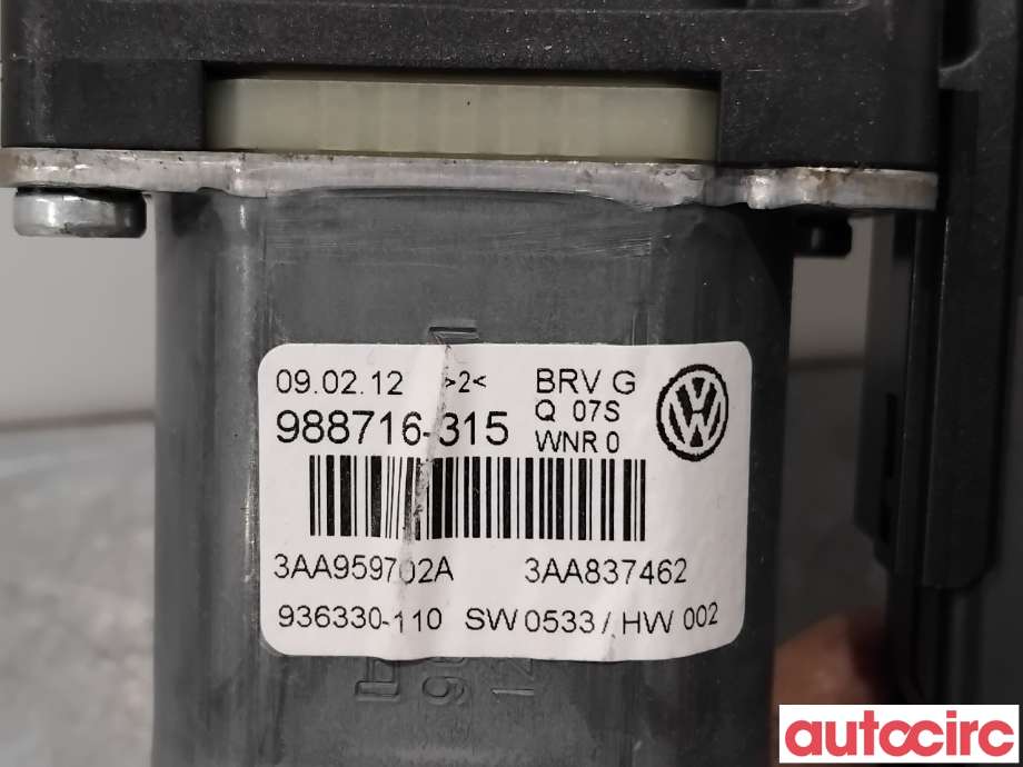 Ruteheis høyre foran til VW Passat 2011-2015 (B7) (B7) (VOLKSWAGEN|3AA959702A|988716-315|3AA998702)