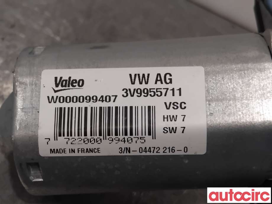 Viskermotor bakrute til Škoda Superb 2015-->> (Type III)  (SKODA|3V9955711|W000099407)
