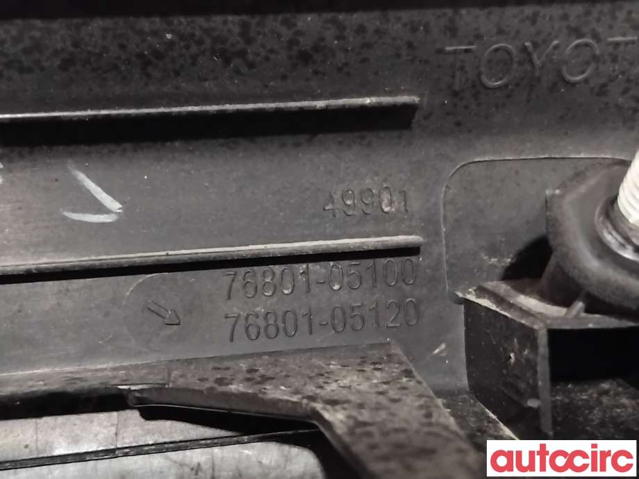 Bakluke/bakdør håndtak til Toyota Avensis 2009-2015 (Type III, Fase 1)  (TOYOTA|7680105120C0||76801-05120)