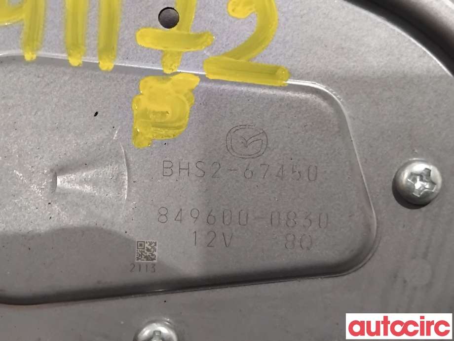Viskermotor bakrute til Mazda 3 2013-2016 (Type III, Fase 1)  (MAZDA|BHS2-67-450|849600-0830|BHS2-67450)