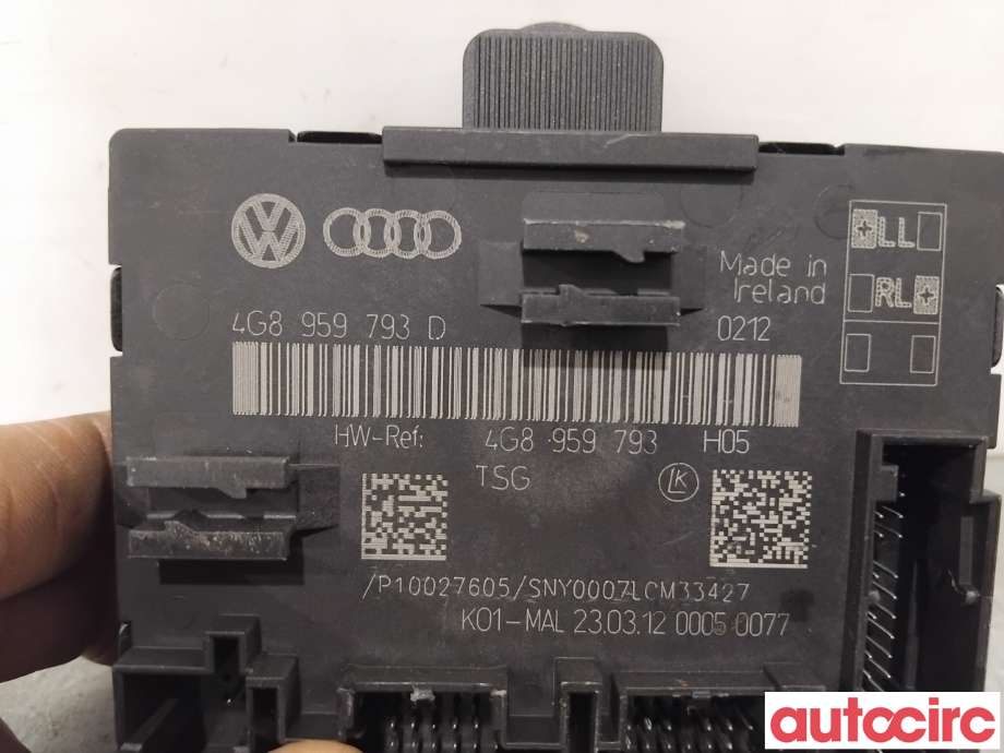 Styreenhet dør venstre foran til Audi A6 2011-2014 (Type IV, Fase 1) (C7) (C7) (AUDI|4G8959793D|)
