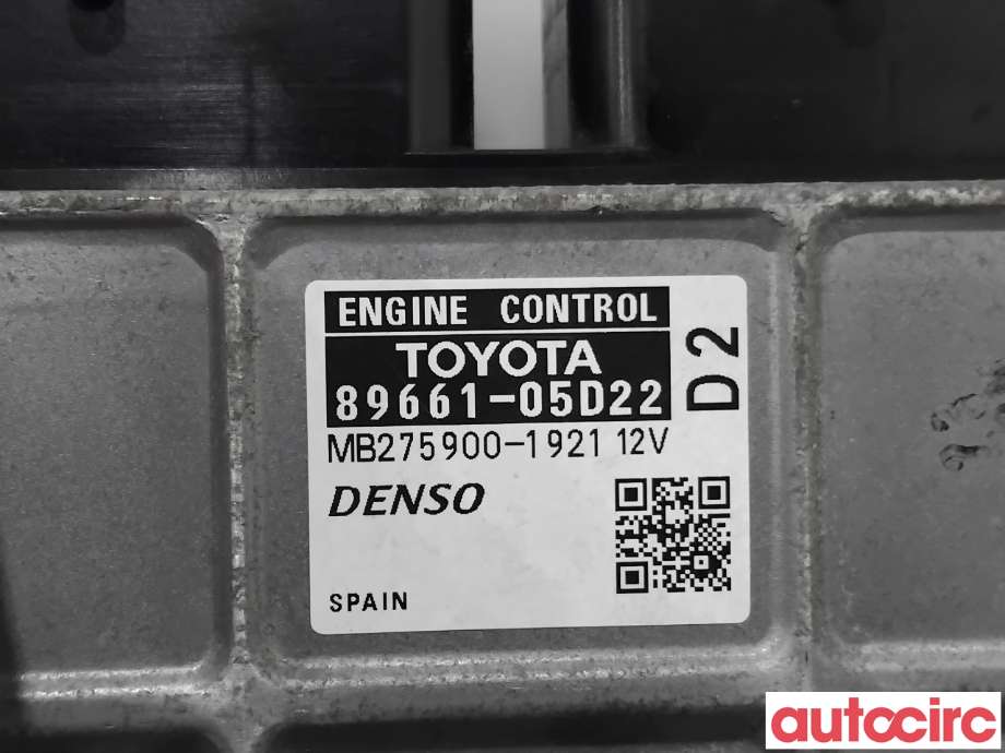 Styreenhet motor til Toyota Avensis 2009-2015 (Type III, Fase 1)  (TOYOTA|8966105D22|MB275900-1921|89661-05D22)