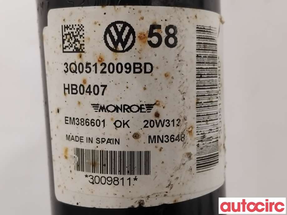 Støtdemper bak til Škoda Superb 2015-->> (Type III) (SKODA|3Q0513045AT|EM386601|3Q0512009BD)