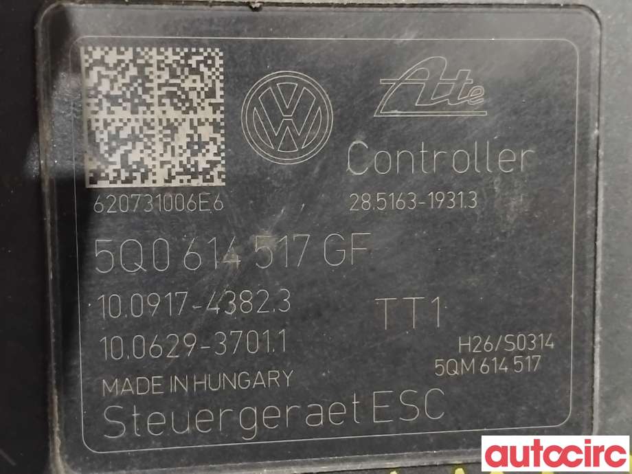 ABS sentral til Škoda Superb 2015-->> (Type III)  (SKODA|5Q0614517HB|100917-43823)