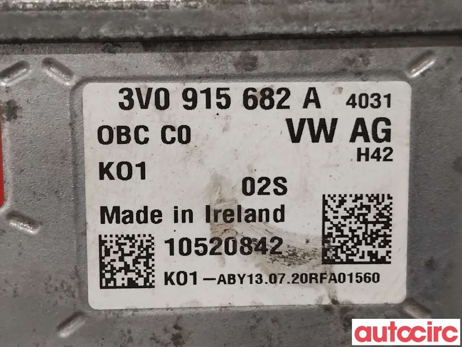 Batterilader (OBC - On Board Charger) til Škoda Superb 2015-->> (Type III)  (SKODA|5QE915682GA|10520842|3V0915682A)