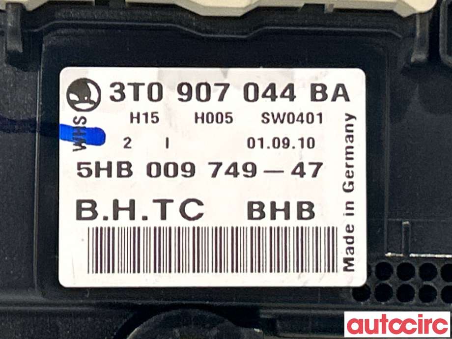 Varmeapparat betjening til Škoda Superb 2008-2015 (Type II)  (SKODA|3T0907044BA)