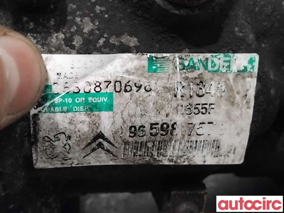 Aircondition kompressor til Peugeot 308 2007-2011 (Type I, Fase 1)  (PEUGEOT|6453WL|SD6C121355|1671553680)