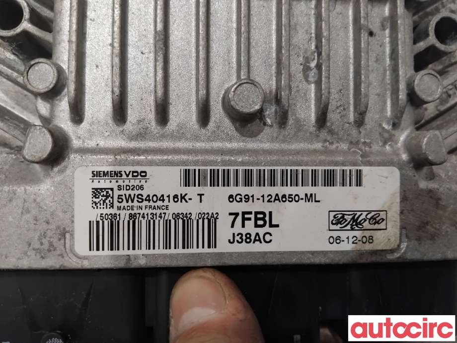 Styreenhet motor til Ford Galaxy 2007-2010 (Type III, Fase 1)  (FORD|1561024|5WS40416K|6G91-12A650-ML)