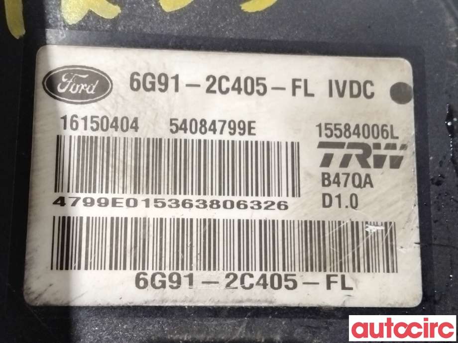 ABS sentral til Ford Galaxy 2007-2010 (Type III, Fase 1)  (FORD|1762180|54084799E|6G91-2C405-FL)