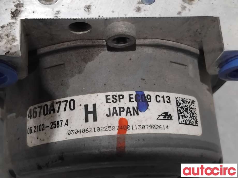 ABS sentral til Mitsubishi Outlander 2012-2015 (Type III, Fase 1)  (MITSUBISHI|4670A771|062109-66003|4670A770)