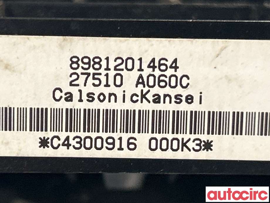Varmeapparat betjening til Isuzu D-Max 2012-2017 (Type II, Fase 1)  (ISUZU|8-98120-146-4|)